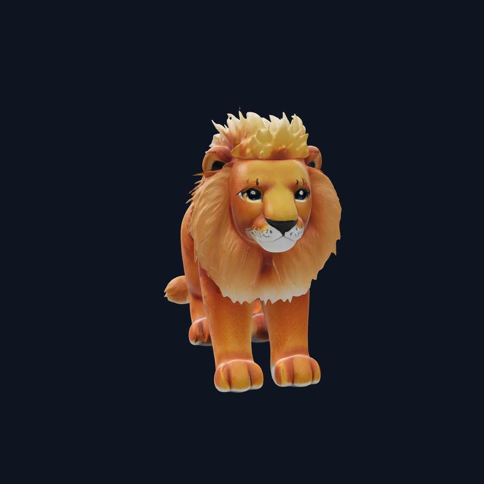 Lion Plush Toy D Model Pack